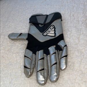 Adidas Men's Silver and Black left football Glove only